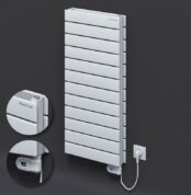 Radiva Tip 21H Elektrikli Çelik Dekoratif Radyatör 884x400 Beyaz (Thesis Termostat) 900W - 221H08840400B1PE2090 - Elektrikli Radyatör