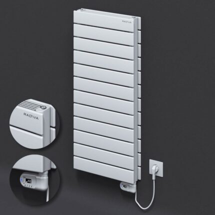 Radiva Tip 21H Elektrikli Çelik Dekoratif Radyatör 884x400 Beyaz (Thesis Termostat) 900W - 221H08840400B1PE2090 - Elektrikli Radyatör
