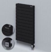Radiva Tip 21H Elektrikli Çelik Dekoratif Radyatör 884x500 Siyah (KTX3 Termostat) 1000W - 221H08840500B3ME7100 - Elektrikli Radyatör