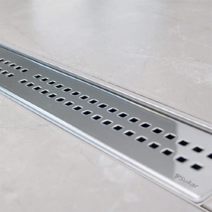 Sukar Line 6 Cube 60 cm Izgaralı Krom Duş Kanalı - 1156-1006000-01 - Duş Kanalı ve Yer Sifonu - 1