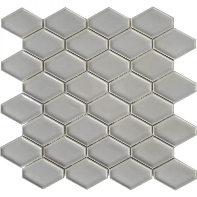 Pukka Tile Açık Bej Clipped Diamond Porselen Mozaik