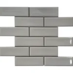 Pukka Tile Açık Gri 2x6 Bevelled Brick Porselen Mozaik - Açık-Gri-2x6-Bevelled-Brick - Porselen Mozaik