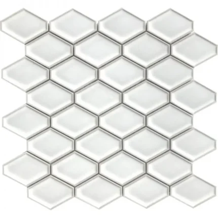 Pukka Tile Beyaz Clipped Diamond Porselen Mozaik - Beyaz-Clipped-Diamond - Porselen Mozaik