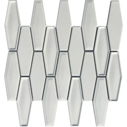 Pukka Tile Beyaz Elongated HexagonPorselen Mozaik