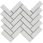 Pukka Tile Beyaz Herringbone Porselen Mozaik - Beyaz-Herringbone - Porselen Mozaik