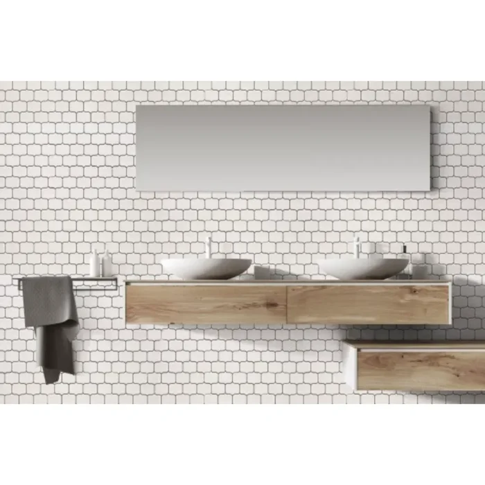 Pukka Tile Beyaz Horizon Porselen Mozaik - Beyaz-Horizon - Porselen Mozaik - 1