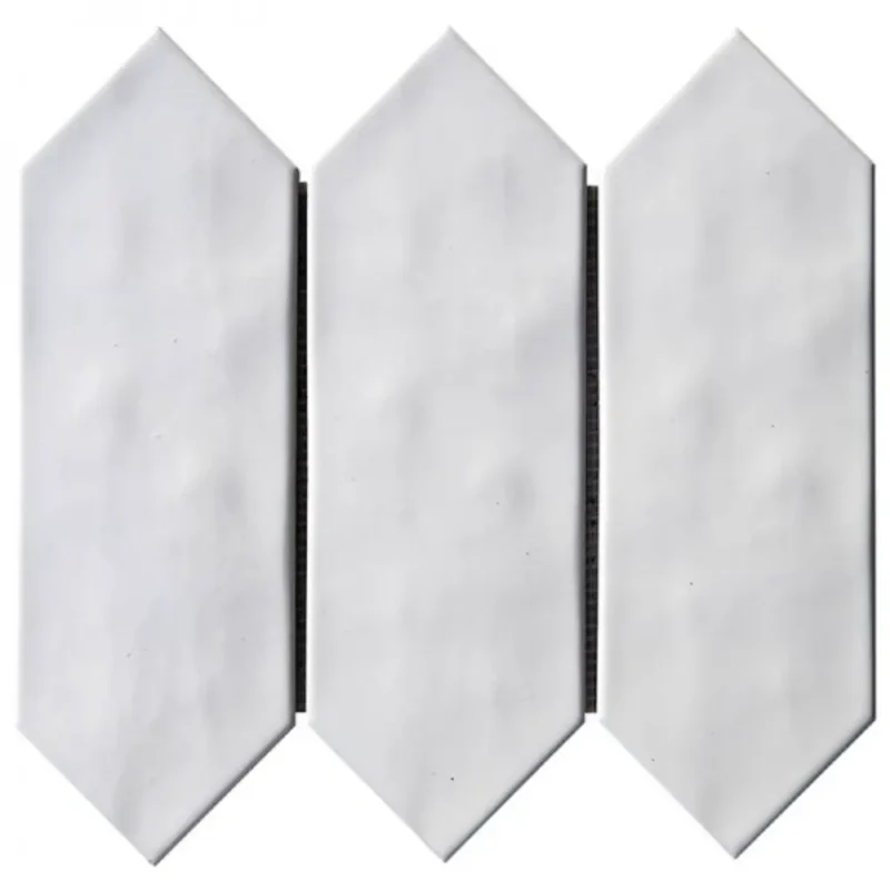 Pukka Tile Beyaz Large Picket Porselen Mozaik