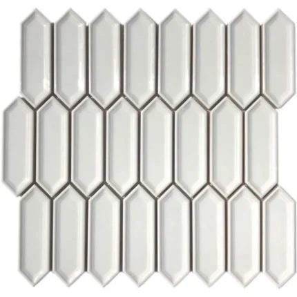 Pukka Tile Beyaz Small Picket Porselen Mozaik - Beyaz-Small-Picket - Porselen Mozaik