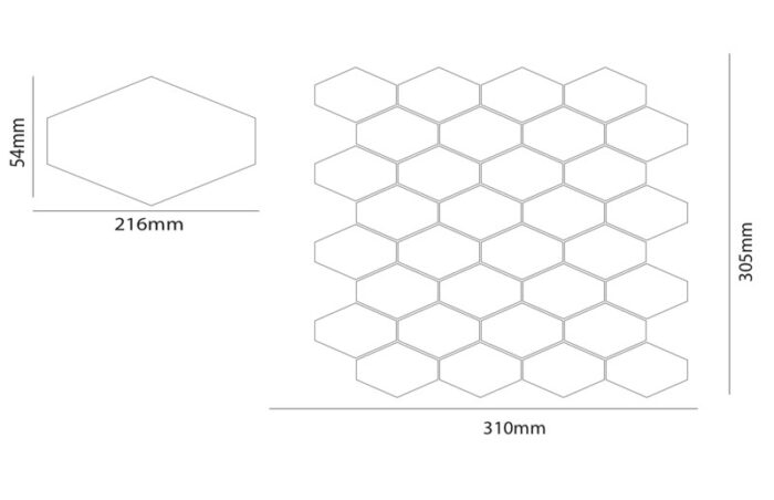 Pukka Tile Beyaz Solid Signature Porselen Mozaik
