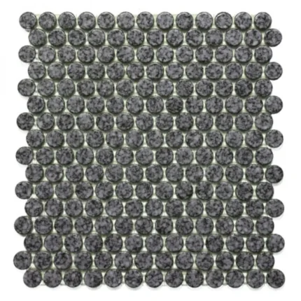 Pukka Tile Drop 01Glossy Penny Round Porselen Mozaik