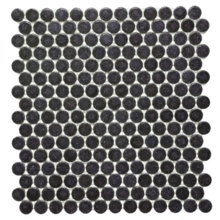 Pukka Tile Drop 04Glossy Penny Round Porselen Mozaik