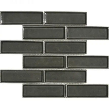 Pukka Tile Duman Grisi 2x6 Bevelled Brick Porselen Mozaik - Duman-Grisi-2x6-Bevelled-Brick - Porselen Mozaik