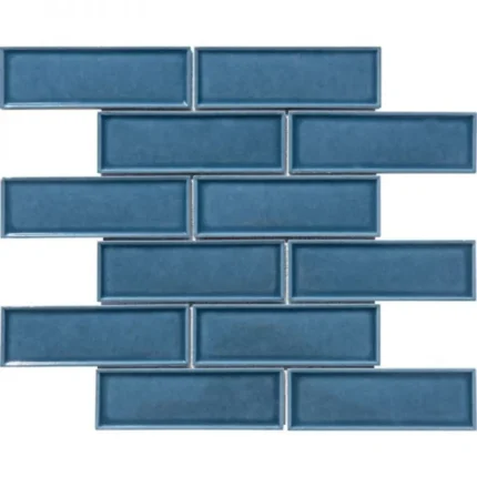 Pukka Tile Duman Mavisi 2x6 Bevelled Brick Porselen Mozaik