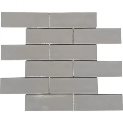 Pukka Tile Gri 2x6 Brick Porselen Mozaik