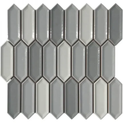 Pukka Tile Gri Blend Small Picket Porselen Mozaik