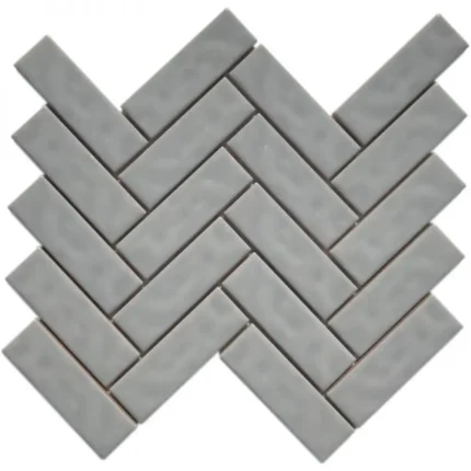 Pukka Tile Gri Herringbone Porselen Mozaik - Gri-Herringbone - Porselen Mozaik