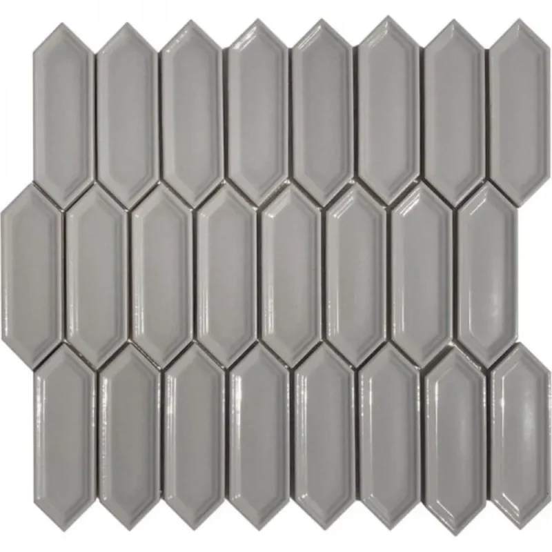 Pukka Tile Gri Small Picket Porselen Mozaik - Gri-Small-Picket - Porselen Mozaik