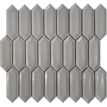 Pukka Tile Gri Small Picket Porselen Mozaik