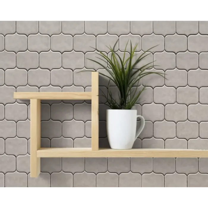 Pukka Tile Gümüş Horizon Porselen Mozaik