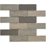Pukka Tile Kahve Rengi Blend 2x6 Brick Porselen Mozaik - Kahve-Rengi-Blend-2x6-Brick - Porselen Mozaik