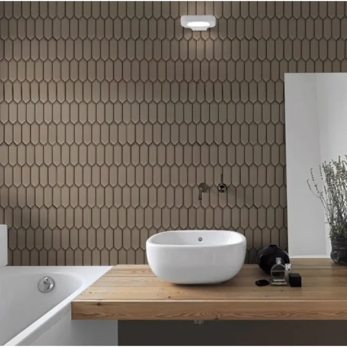 Pukka Tile Kahve Rengi Small Picket Porselen Mozaik - Kahve-Rengi-Small-Picket - Porselen Mozaik - 1