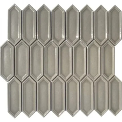 Pukka Tile Kahve Rengi Small Picket Porselen Mozaik