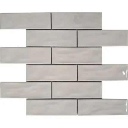 Pukka Tile Kırık Beyaz 2x6 Dalgalı Brick Porselen Mozaik - Kırık-Beyaz-2x6-Dalgalı-Brick - Porselen Mozaik