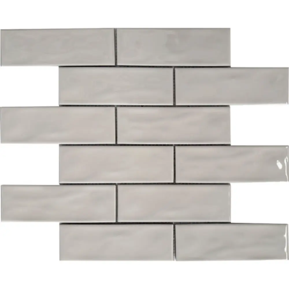 Pukka Tile Kırık Beyaz 2x6 Dalgalı Brick Porselen Mozaik Pukka Tile Kırık Beyaz 2x6 Dalgalı Brick Porselen Mozaik