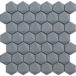 Pukka Tile Koyu Gri 3D Hexagon Porselen Mozaik - Koyu-Gri-3D-Hexagon - Porselen Mozaik