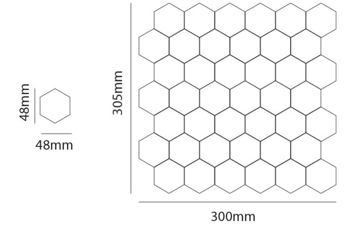 Pukka Tile Beyaz 3D Hexagon Porselen Mozaik - Beyaz-3D-Hexagon - Porselen Mozaik - 1