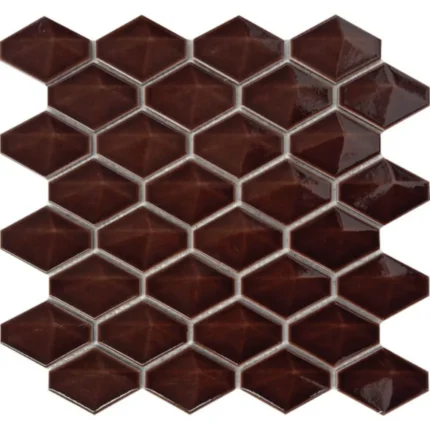 Pukka Tile Merlot Kahve Rengi Solid Signature Porselen Mozaik - Merlot-Kahve-Rengi-Solid-Signature - Porselen Mozaik