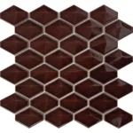 Pukka Tile Merlot Kahve Rengi Solid Signature Porselen Mozaik