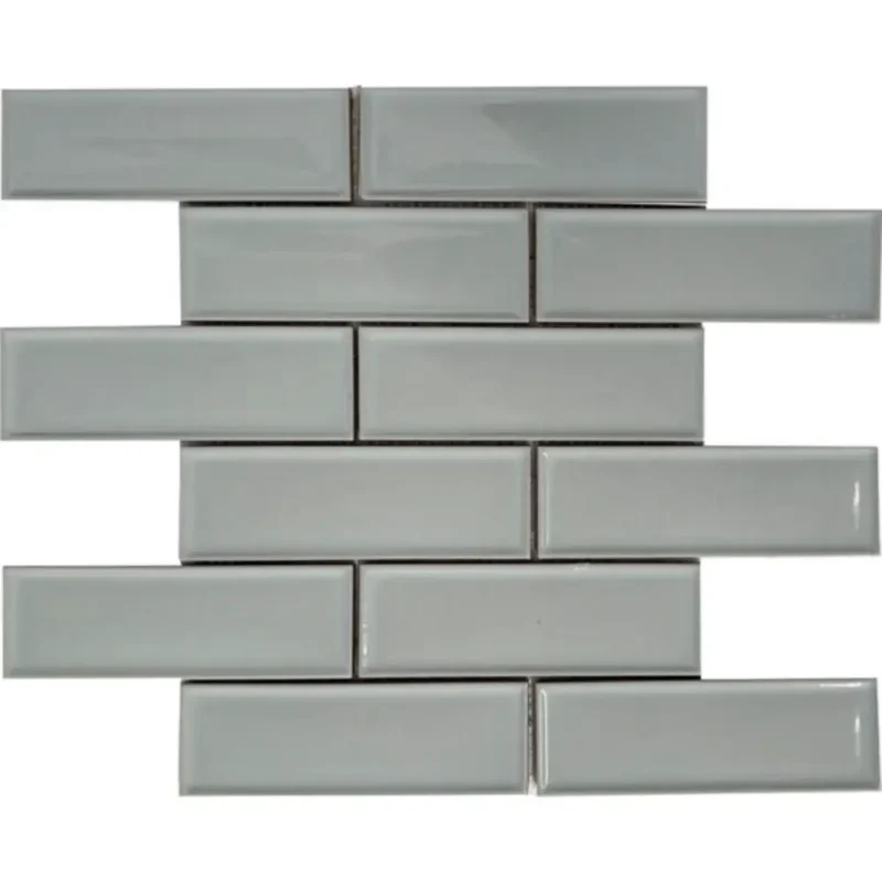 Pukka Tile Mint Yeşili 2x6 Bevelled Brick Porselen Mozaik - Mint-Yeşili-2x6-Bevelled-Brick - Porselen Mozaik