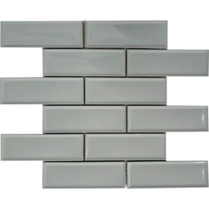 Pukka Tile Mint Yeşili 2x6 Bevelled Brick Porselen Mozaik