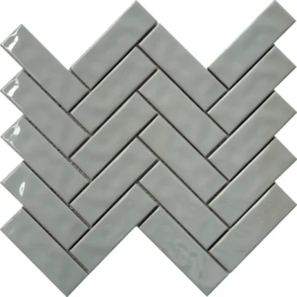 Pukka Tile Mint Yeşili Herringbone Porselen Mozaik