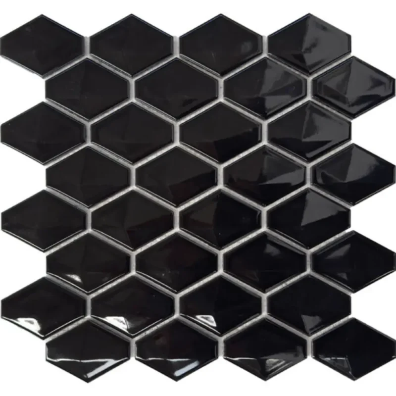 Pukka Tile Siyah Solid Signature Porselen Mozaik - Siyah-Solid-Signature - Porselen Mozaik