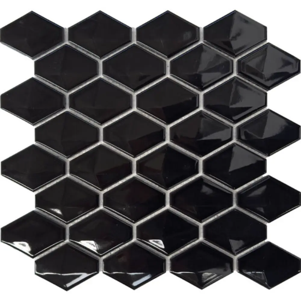 Pukka Tile Siyah Solid Signature Porselen Mozaik Pukka Tile Siyah Solid Signature Porselen Mozaik
