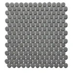 Pukka Tile Snowy 01Glossy Penny Round Porselen Mozaik - Snowy-01Glossy-Penny-Round - Porselen Mozaik