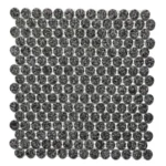 Pukka Tile Snowy 05Glossy Penny Round Porselen Mozaik