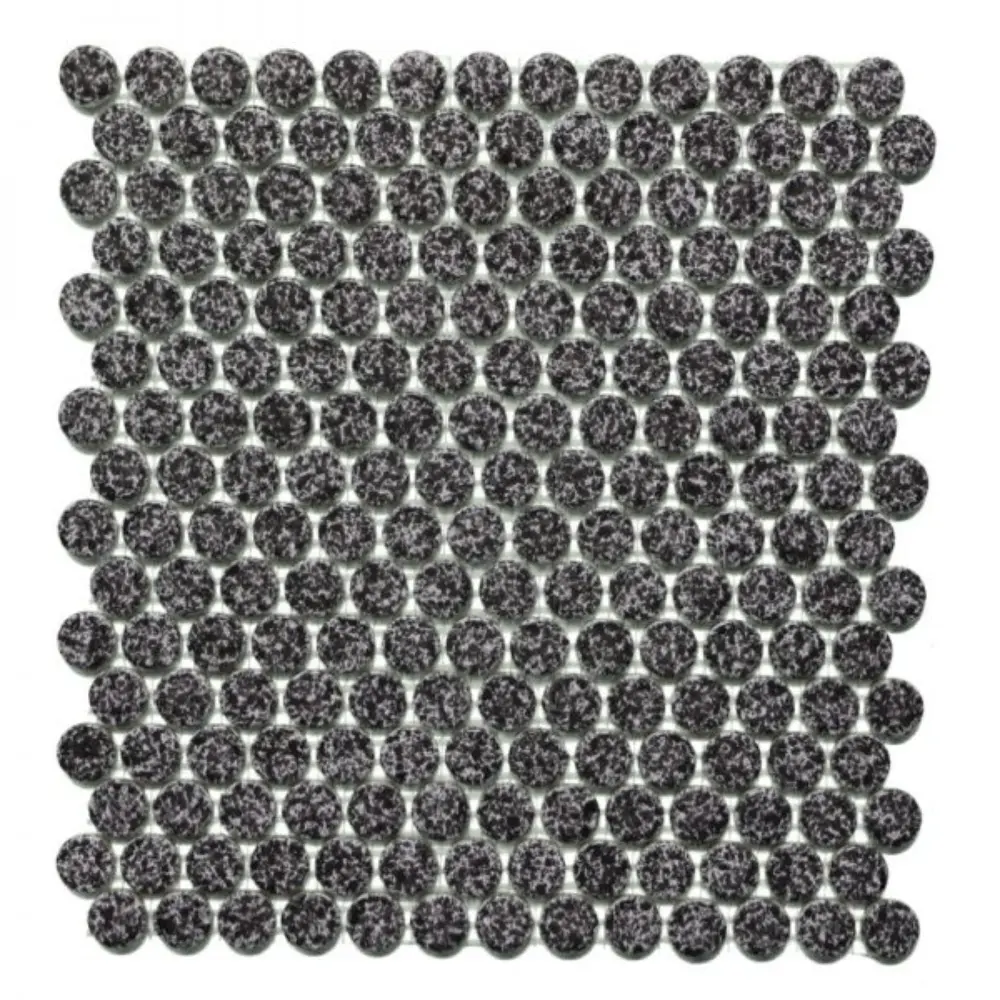 Pukka Tile Snowy 05Glossy Penny Round Porselen Mozaik Pukka Tile Snowy 05Glossy Penny Round Porselen Mozaik