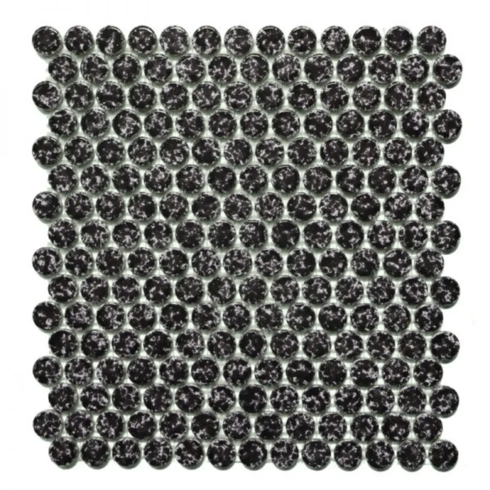 Pukka Tile Snowy 06Glossy Penny Round Porselen Mozaik Pukka Tile Snowy 06Glossy Penny Round Porselen Mozaik