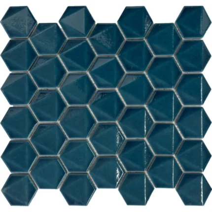Pukka Tile Turkuaz 3D Hexagon Porselen Mozaik - Turkuaz-3D-Hexagon - İNDİRİMLİ FIRSAT ÜRÜNLERİ, Porselen Mozaik