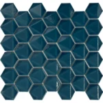 Pukka Tile Turkuaz 3D Hexagon Porselen Mozaik