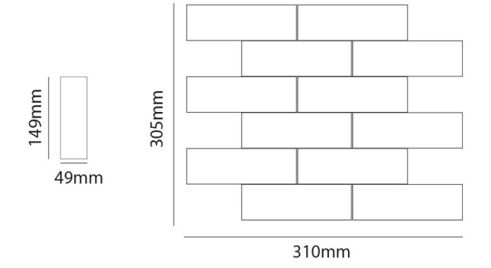 Pukka Tile Yeşil 2x6 Bevelled Brick Porselen Mozaik - Yeşil-2x6-Bevelled-Brick - Porselen Mozaik - 1