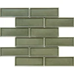 Pukka Tile Yeşil 2x6 Bevelled Brick Porselen Mozaik - Yeşil-2x6-Bevelled-Brick - Porselen Mozaik