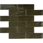 Pukka Tile Yeşil 2x6 Dalgalı Brick Porselen Mozaik