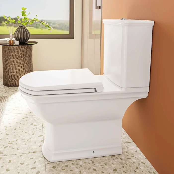 Vitra Valarte Takım Klozet Arkası Açık, 70 cm Taharet Borulu, Beyaz - 4160B403-0088 - Takım Klozet - 2