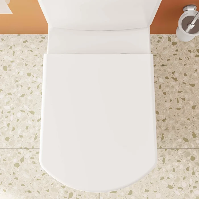 Vitra Valarte Takım Klozet Arkası Açık, 70 cm Taharet Borulu, Beyaz - 4160B403-0088 - Takım Klozet - 4