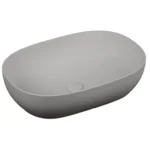 Vitra Outline Çanak Lavabo Tv Şekilli, 60x41 cm Armatür Deliksiz, Su Taşma Deliksiz, Clean, Mat Taş Gri - 5993B476-0016 - Çanak Lavabo