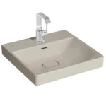 Vitra Metropole Çanak Lavabo 50x47 cm Tek Armatür Delikli, Su Taşma Delikli, Taupe